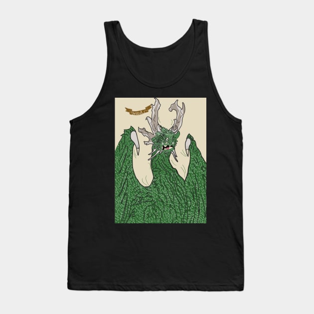 Dark Green Dragon - Greed (Dragons Collection) Tank Top by DashyDesigns